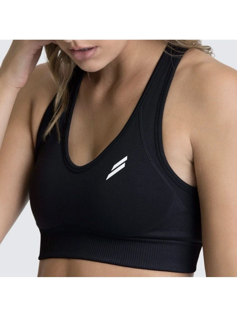 Doyoueven Hyperflex Seamless Crop Top Sports Bra Black Small